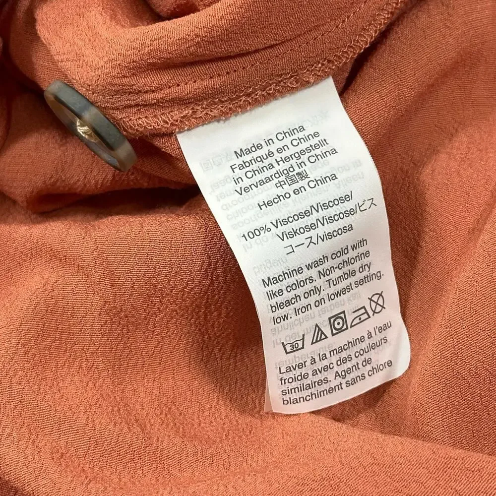 Madewell Women's Side-Button Easy Dress Sweet Dahlia Size S